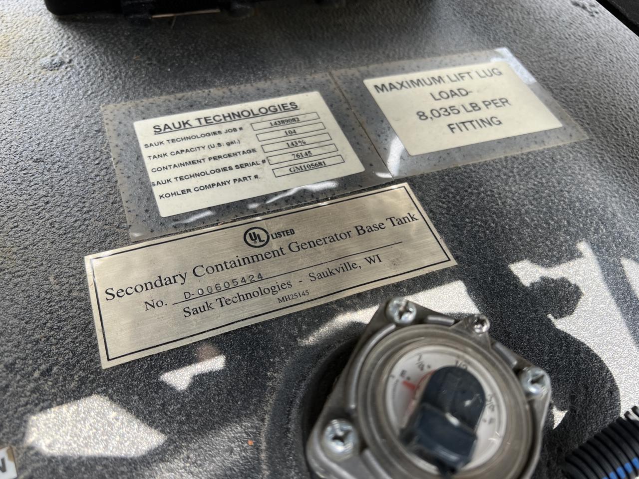 __22 kW Kohler Gen Set, Unused Surplus with Base Fuel Tank, Diesel, Year 2019, 0.5 Hours, - Image 13