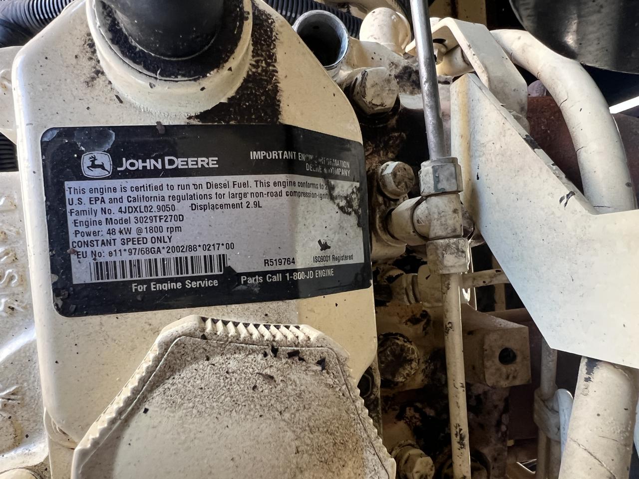 __40 kW Kohler Generator, with Enclosed and Base Fuel Tank, 2.9 Liter John Deere Engine, Year - 2004, 730 Hours - Image 13