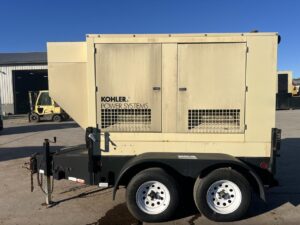 __62 kW Kohler Portable Rental Grade Generator, with Selector Voltage Switch 4.5 Liter John Deere Engine, Year - 2006, 192 Hours