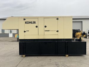 _150 kW Kohler Generator, with Sound Attenuated Enclosure and Base Fuel Tank, 6.8 John Deere Engine, Year - 2018, 384 Hours
