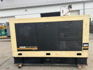 _180 kW Kohler Generator, with Enclosure and Base Fuel Tank, 7.6 Liter John Deere Engine, 218 Hours
