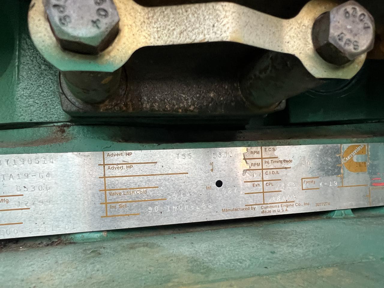 _500 kW Onan/Cummins Generator with Base Fuel Tank, 19 Liter Cummins Engine, Year - 1999 - Image 18