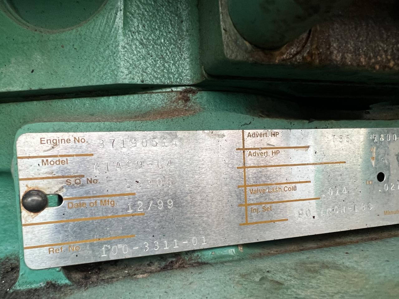 _500 kW Onan/Cummins Generator with Base Fuel Tank, 19 Liter Cummins Engine, Year - 1999 - Image 20