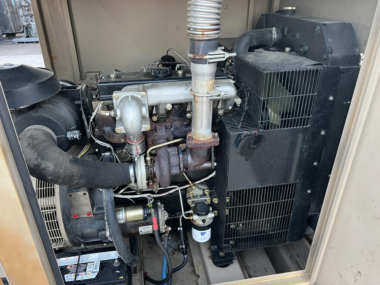 __60 kW Perkins Gen Set, with Enclosure and Base Fuel Tank, Year - 2001, 794 Hours - Image 12