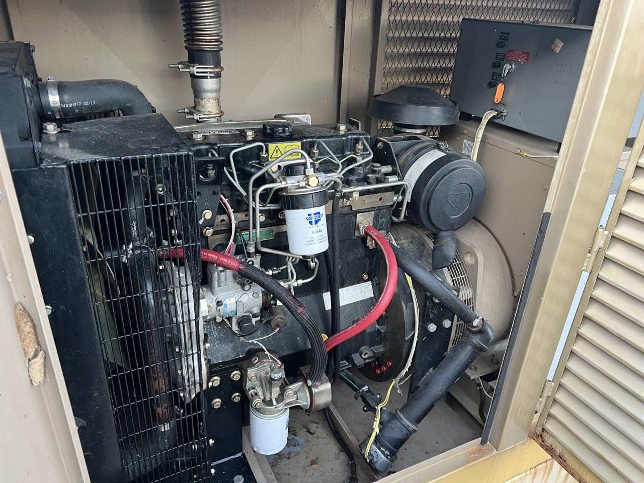 __60 kW Perkins Gen Set, with Enclosure and Base Fuel Tank, Year - 2001, 794 Hours - Image 10