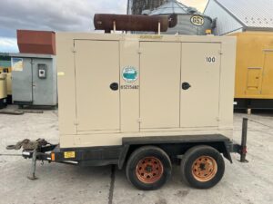 _105 kW Portable Katolite Genset with Enclosure and Base Fuel Tank, 6.8 Liter John Deere Engine
