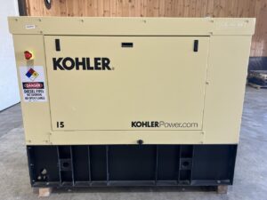 __15 kW Kohler Diesel Gen Set, Year - 2021, 9 Hours, with Sound Attenuated Enclosure and Base Fuel Tank, US EPA Tier 3 Pre Emission Engine