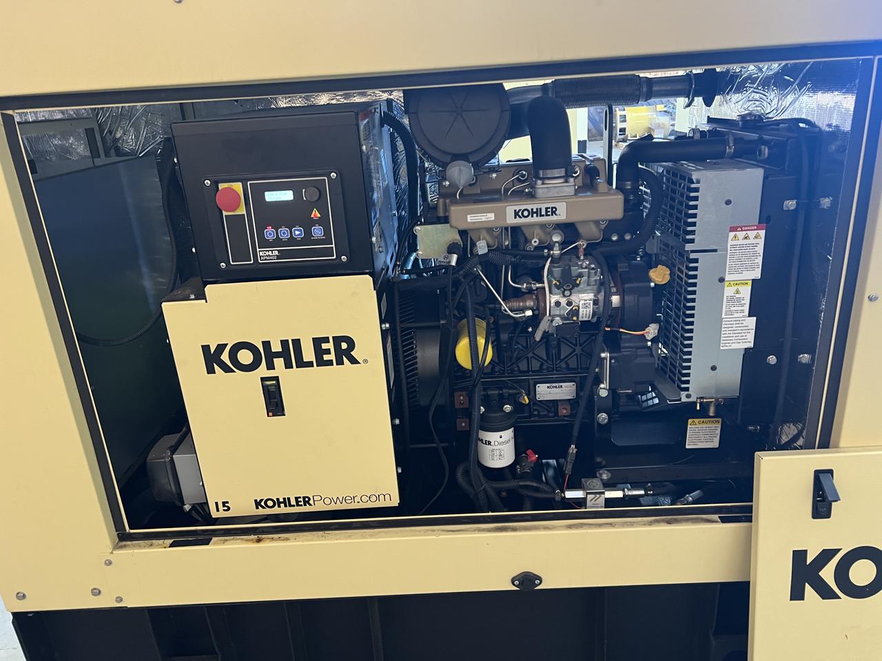 __15 kW Kohler Diesel Gen Set, Year - 2021, 4 Hours, Sound Attenuated Enclosure and Base Fuel Tank, US EPA Tier 3 Pre Emission Engine - Image 12