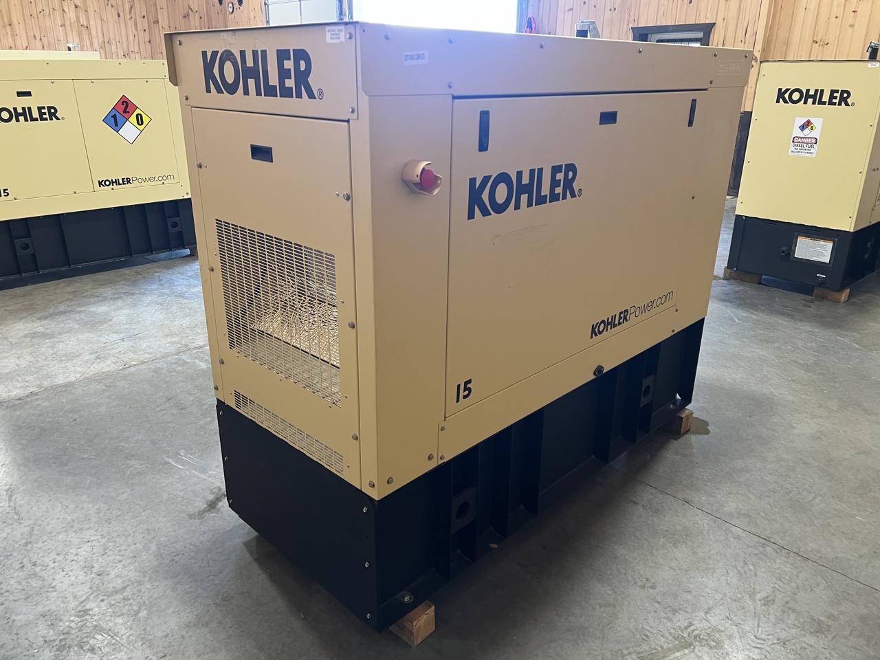 __15 kW Kohler Diesel Gen Set, Year - 2021, 4 Hours, Sound Attenuated Enclosure and Base Fuel Tank, US EPA Tier 3 Pre Emission Engine - Image 3