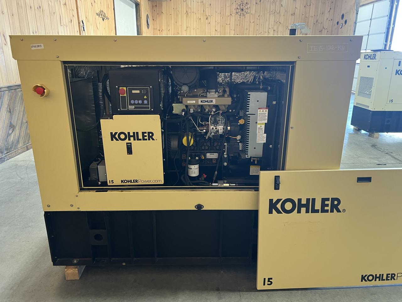 __15 kW Kohler Diesel Gen Set, Year - 2021, 4 Hours, Sound Attenuated Enclosure and Base Fuel Tank, US EPA Tier 3 Pre Emission Engine - Image 6