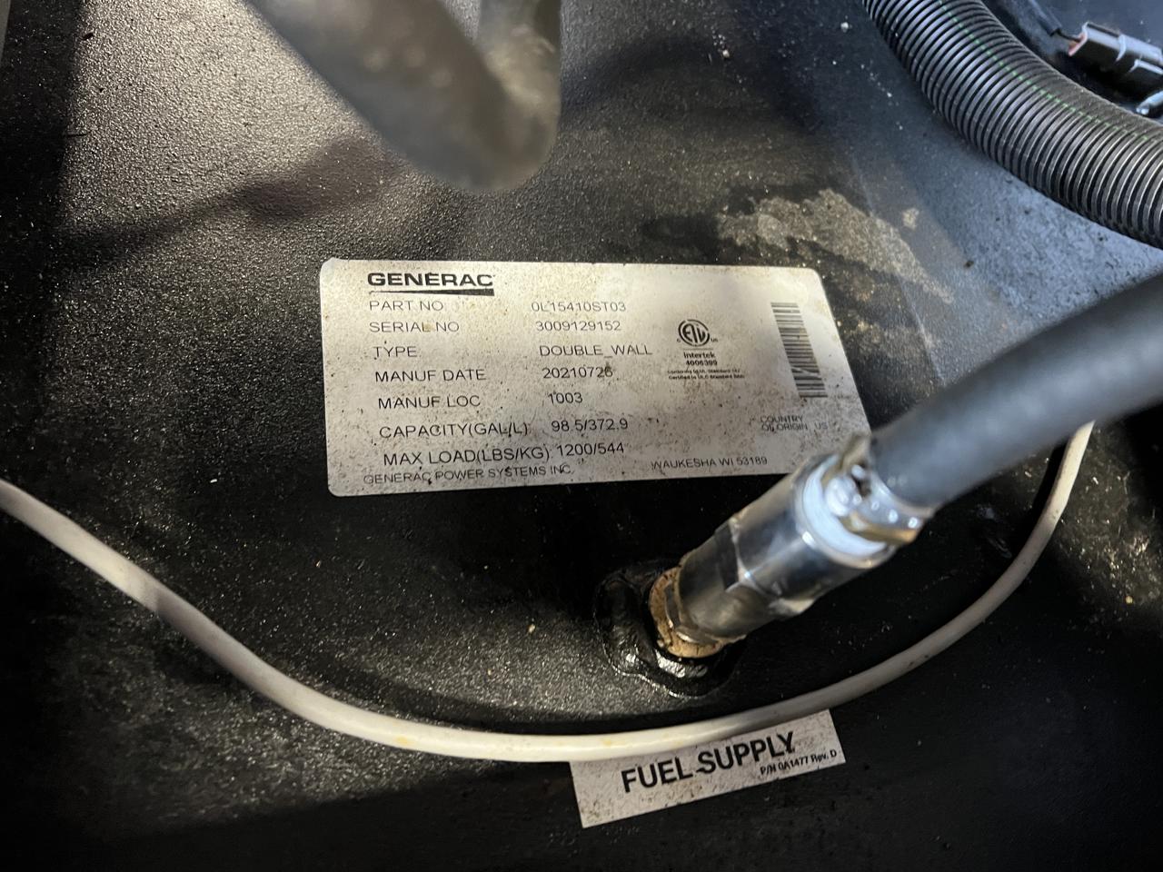 __15 kW Generac Diesel Commerical Genset, Year - 2021, 4 Hours, with Sound Attenuated Enclosure and Base Fuel Tank, US EPA Tier 3 Pre Emission Engine - Image 7