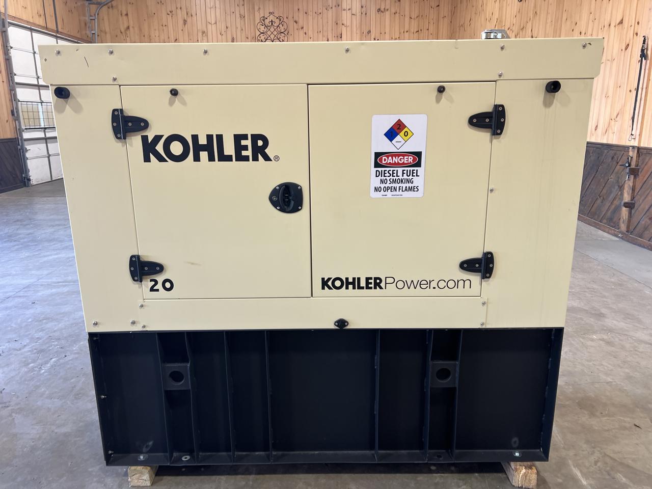__22 kW Kohler Diesel Gen Set, Sound Attenuated Enclosure and Base Fuel Tank, Year - 2020, 5 Hours, US EPA Tier 3 Pre Emision Engine - Image 5