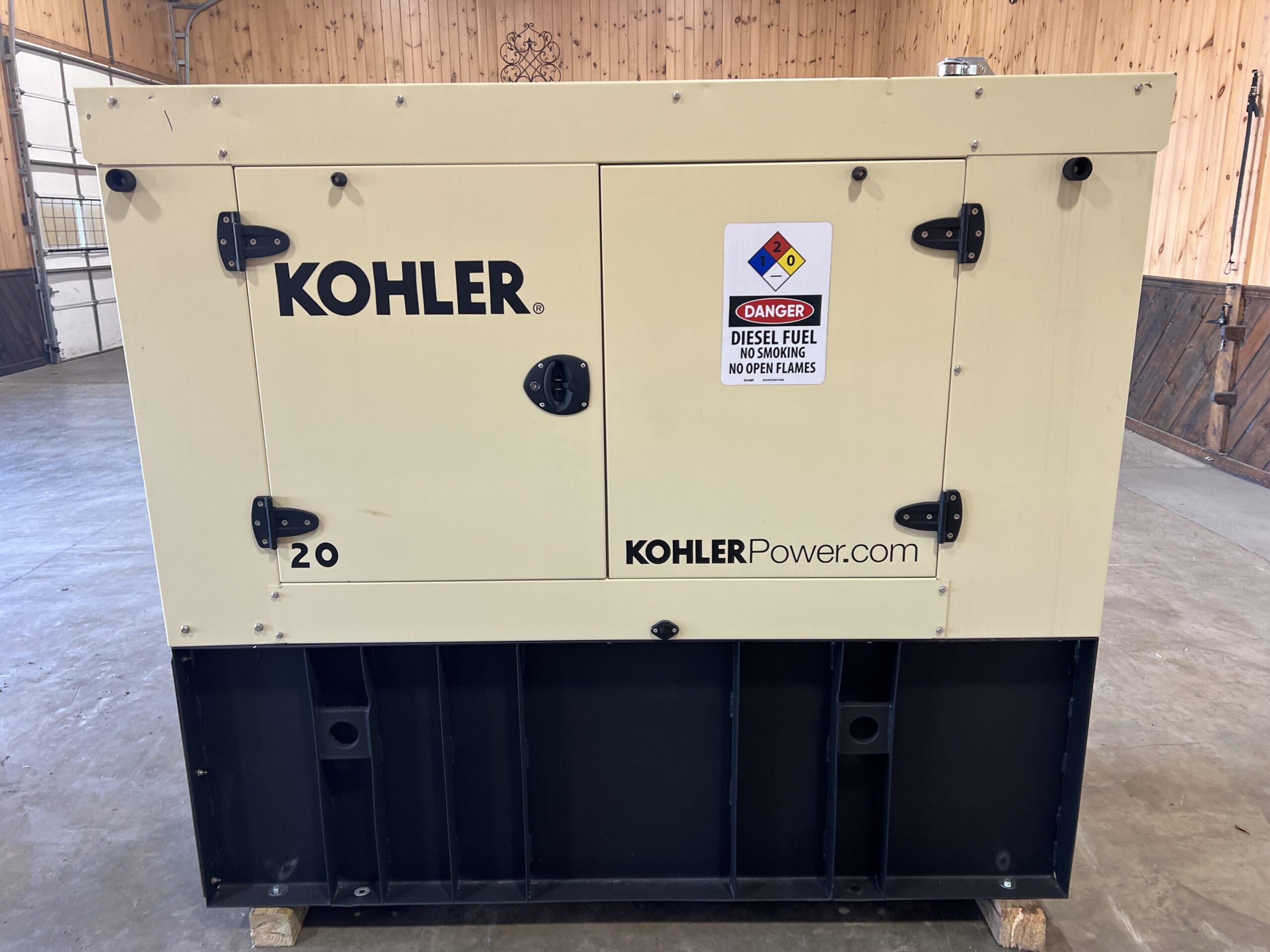 __22 kW Kohler Diesel Gen Set, Sound Attenuated Enclosure and Base Fuel Tank, Year - 2020, 5 Hours, US EPA Tier 3 Pre Emision Engine - Image 4
