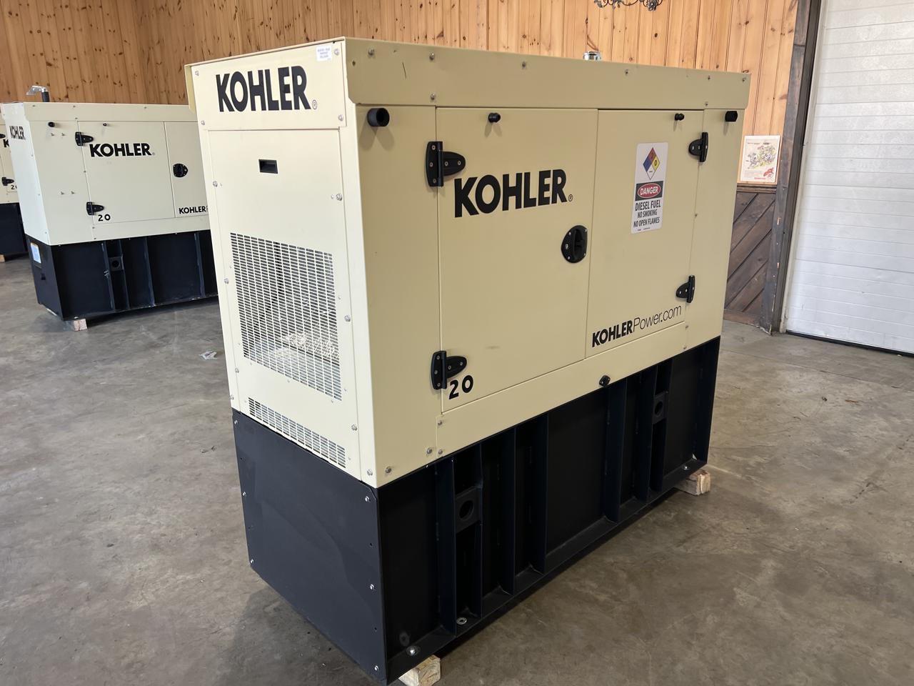 __22 kW Kohler Diesel Gen Set, Sound Attenuated Enclosure and Base Fuel Tank, Year - 2020, 5 Hours, US EPA Tier 3 Pre Emision Engine - Image 6