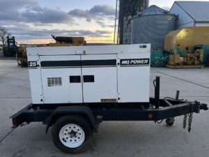 __25 kW MQ Wisper Watt Portable Rental Grade Generator with Voltage Selector Switch, Trailer Mounted, Year - 2013