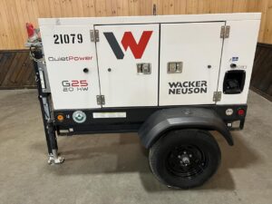 __25 kW Wacker Neuson Portable Rental Grade Generator, with Voltage Selector Switch, Kohler Engine, Year - 2022, 1560 Hours