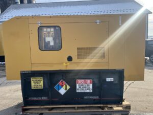 __60 kW Cat Generator, with Sound Enclosure and Base Fuel Tank 200 amp Auto Transfer Switch included, Perkins Engine, Year - 2006, 836 Hours