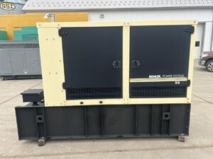 __50 kW Kohler Generator, with Sound Attenuated Enclosure and Base Fuel Tank, 2.4 Liter John Deere Engine, Year - 2013, 315 Hours