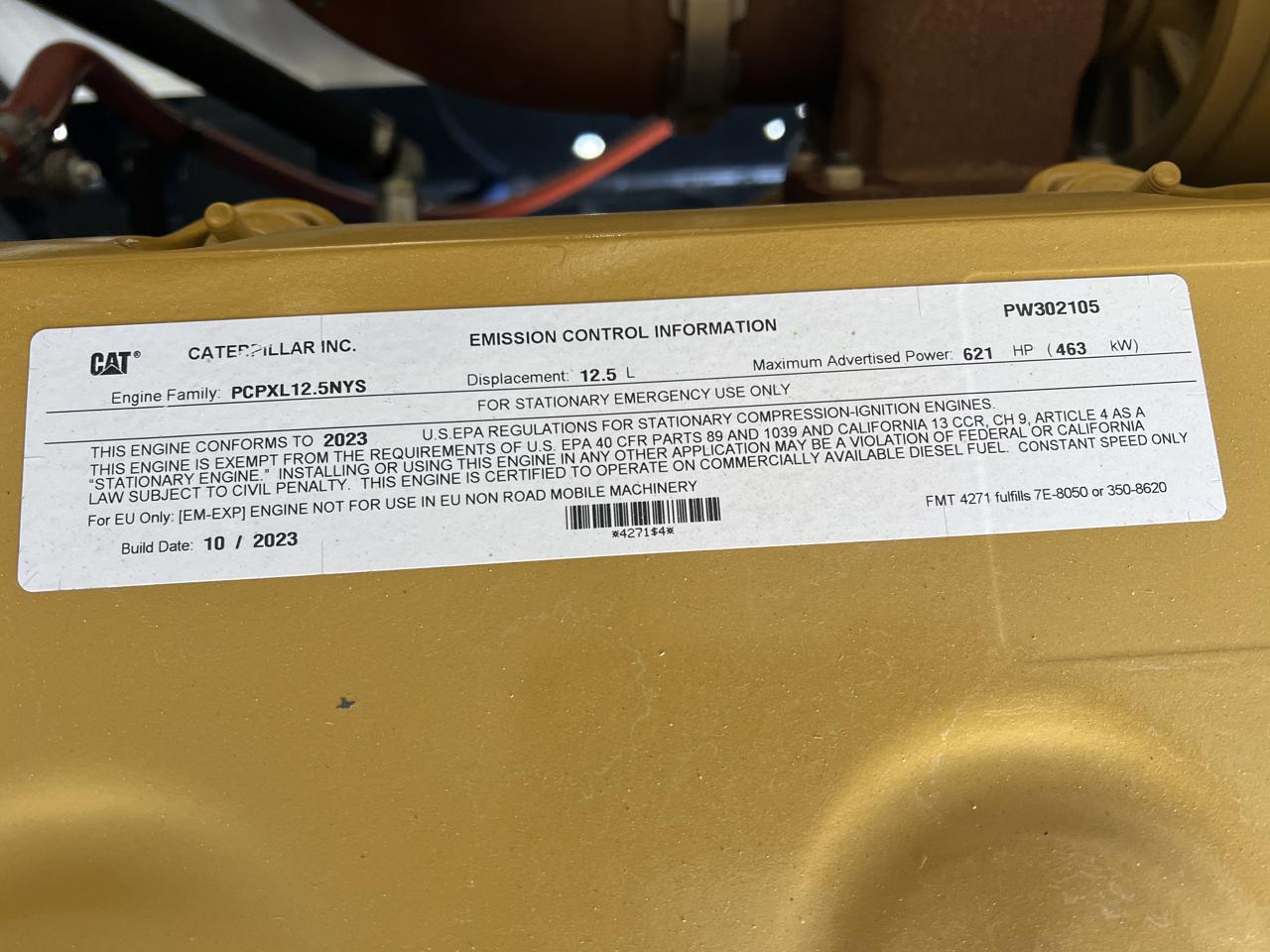 _400 kW New CAT Generator with Warranty from Manufacturer, Sound Attenuated Enclosure with Base Fuel Tank, C13 Liter Diesel Engine, US EPA Tier 3 Pre Emissions - Image 16