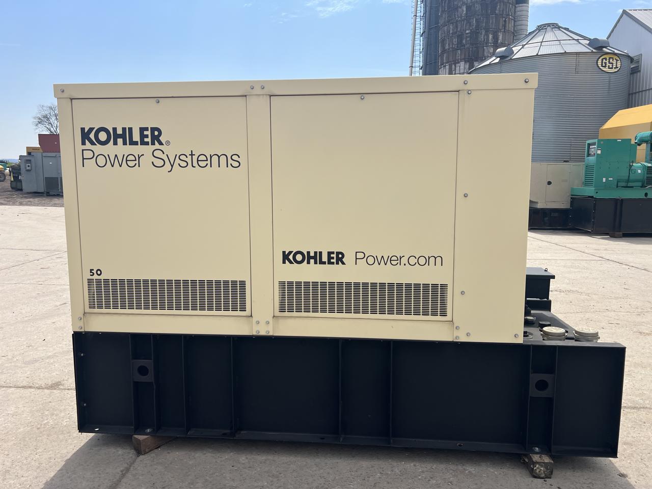 __50 kW Kohler Generstor, with Sound Attenuated Enclosure and Base Fuel Tank, 2.4 Liter John Deere Engine, Year - 2014, US EPA Tier 3 Pre Emission Engine - Image 5