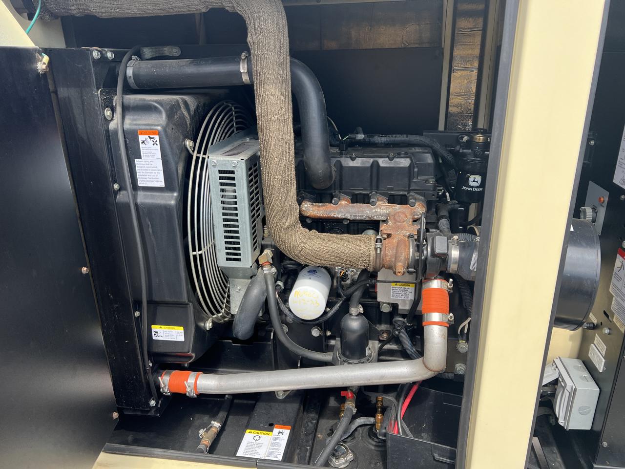 __50 kW Kohler Generstor, with Sound Attenuated Enclosure and Base Fuel Tank, 2.4 Liter John Deere Engine, Year - 2014, US EPA Tier 3 Pre Emission Engine - Image 9