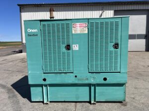 __60 kW Cummins/Onan GenSet with Enclosure and Base Fuel Tank 3.9 Liter Cummins Engine, Year - 2000, 466 Hours