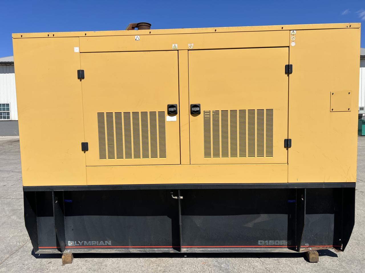 _150 kW Cat/Olympian Generator, with Enclosure and Base Fuel Tank, Perkins Engine, Year - 2001, 216 Hours