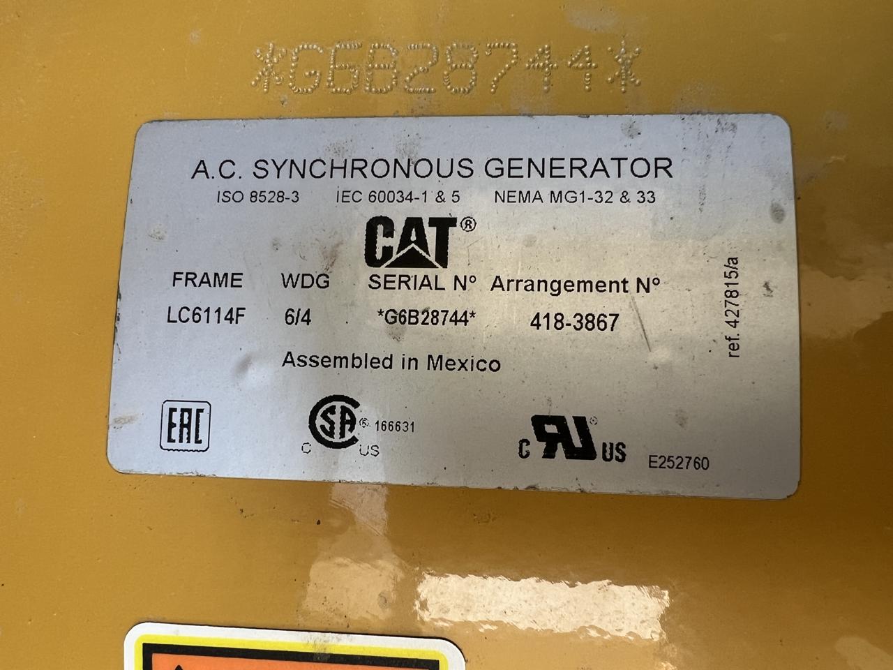 _500 kW New Cat GenSet, with Sound Attenuated Enclosure and 1200 Gal. Base Fuel Tank, Year - 2023, 2 Year Factory Warranty - Image 18