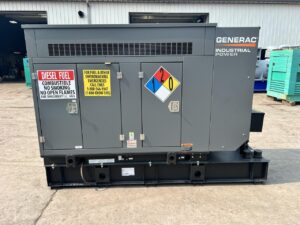 __30 kW New Surplus Generac Generator, with Sound Attenuated Enclosure and Base Fuel Tank, Perkins Engine, Year - 2022, Pre Emission Engine