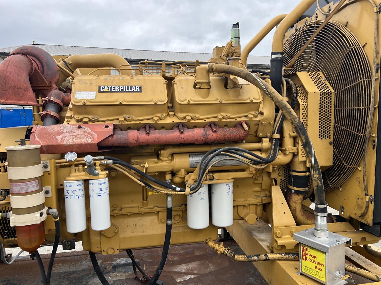 _500 kW 3412 CAT GenSet, Open Skid, 920 Hours, with Base Fuel Tank - Image 8
