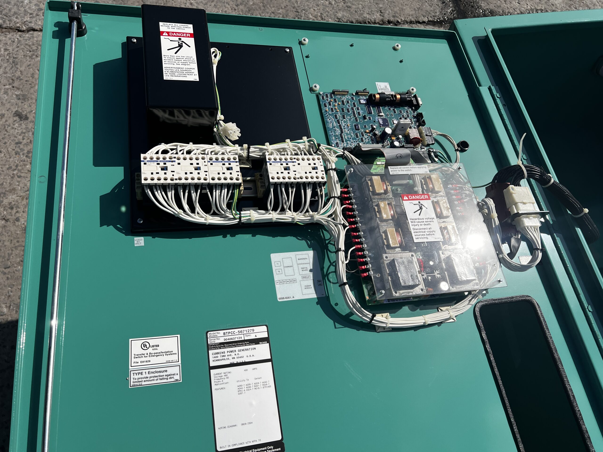 400 Amp Cummins/Onan Automatic Transfer Switch with Isolation By Pass, Nema 1 Enclosure - Image 7